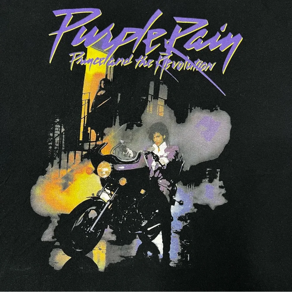 Prince Official Purple Rain Graphic T-Shirt Black Unisex Sz XL/XXL - Picture 3 of 4